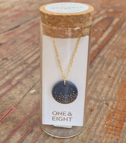 Cobalt Gold Mist Necklace