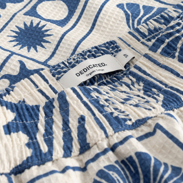 Aspudden Oat White Ocean Squares Shorts