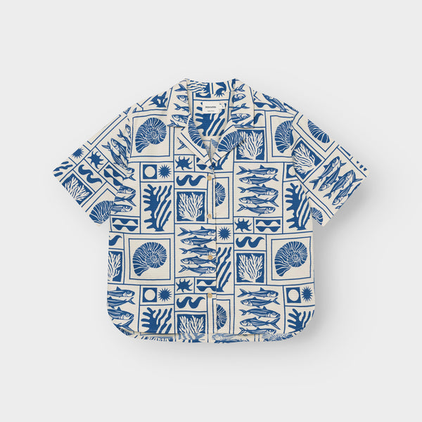 Torup Oat White Ocean Squares Shirt