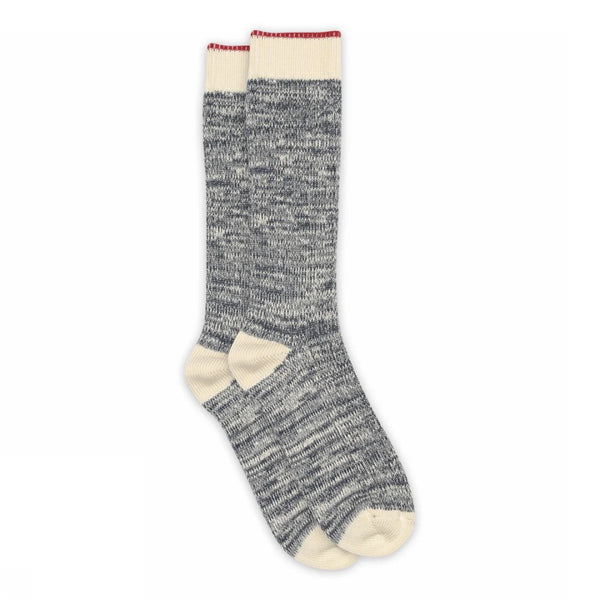 Ulrika Dark Denim Melange Long Socks