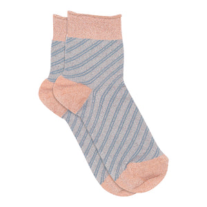 mpDenmark Elisa Canyon Rose glimmer short sock