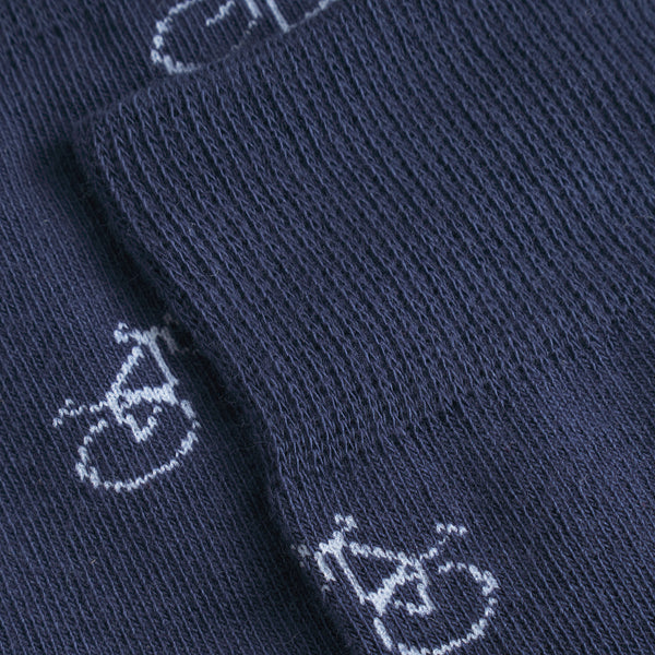 Bike Pattern Navy Sigtuna Socks
