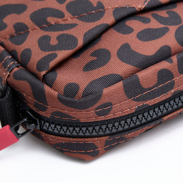 Bond Recycled Canvas Crossbody Bag in Scarlet Leopard
