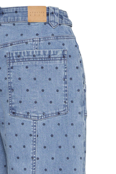 Denim blue polka dot Caroline jeans from Atelier Reve