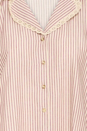 Pink and cream Mone Shirt from Atelier Reve.
