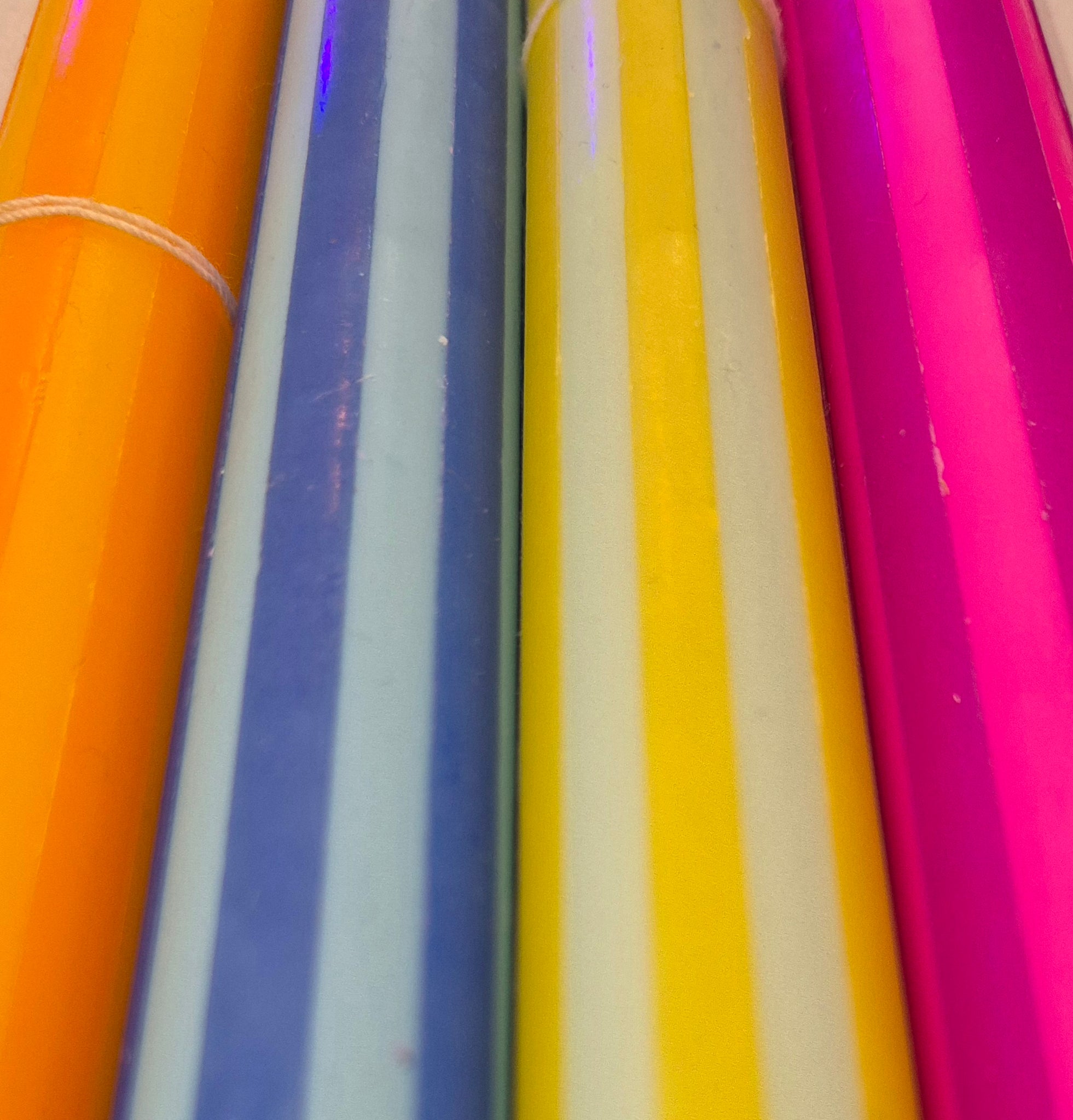 Individual Pinstripe Candle