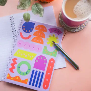 Colourful Shapes Lined Notebook