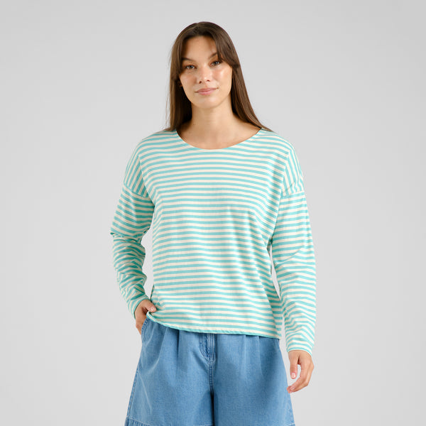 Dedicated Humledal Stripes Pool Blue Top
