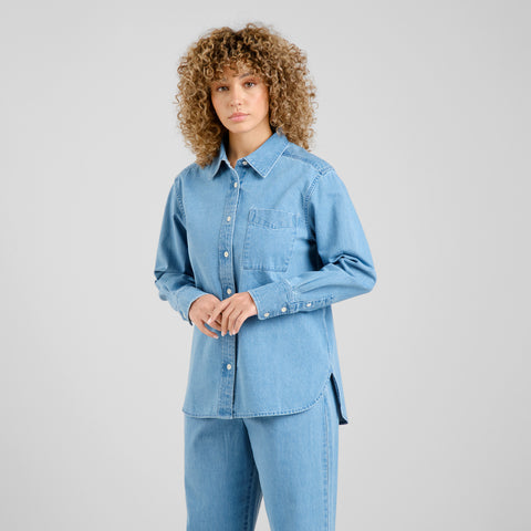 Dedicated Hult Denim Light Blue Shirt