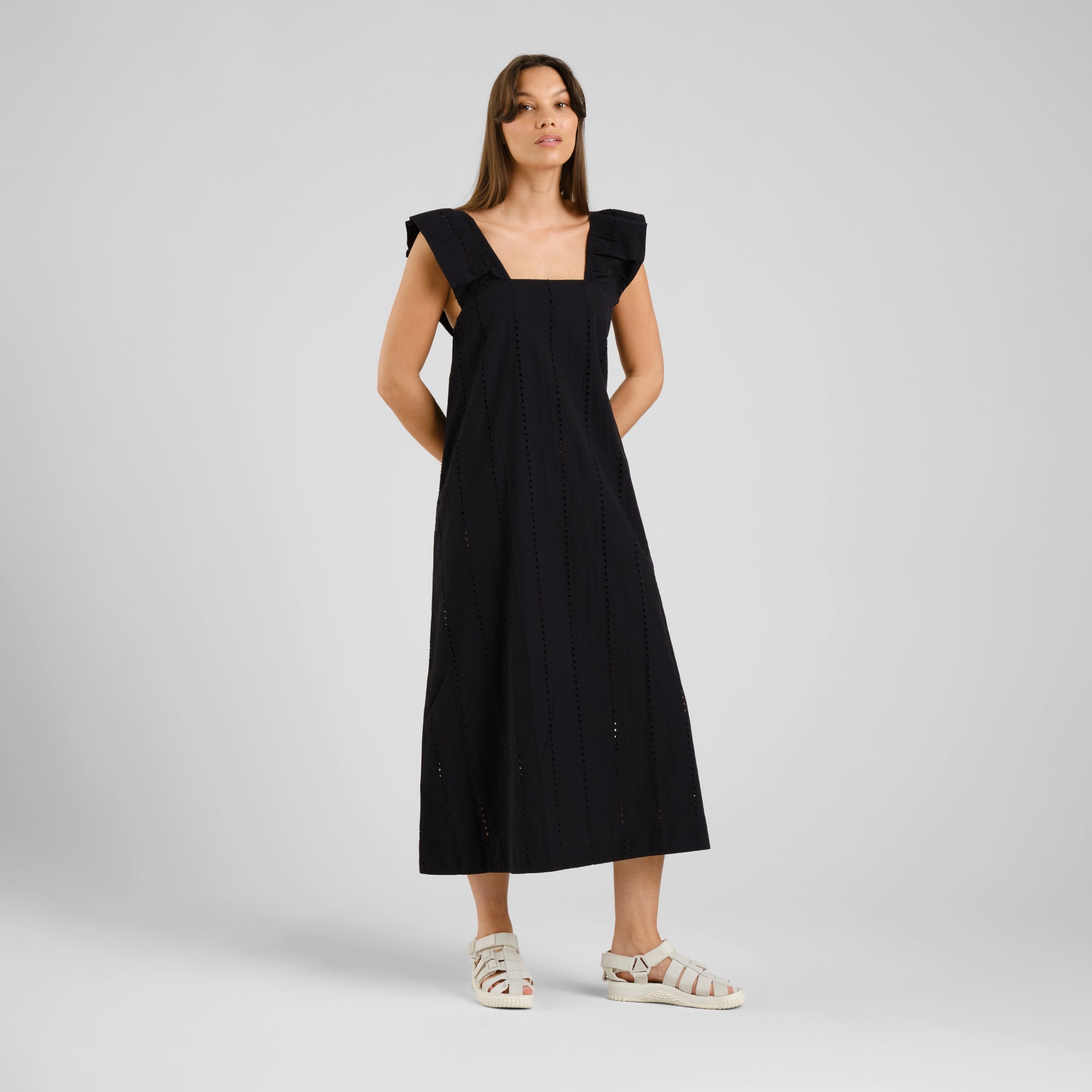 Landsort Schiffli Black Dress