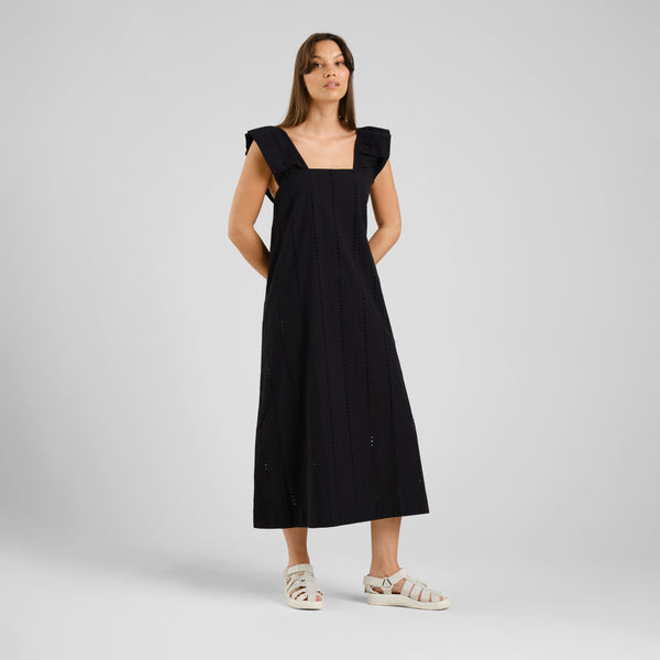 Landsort Schiffli Black Dress