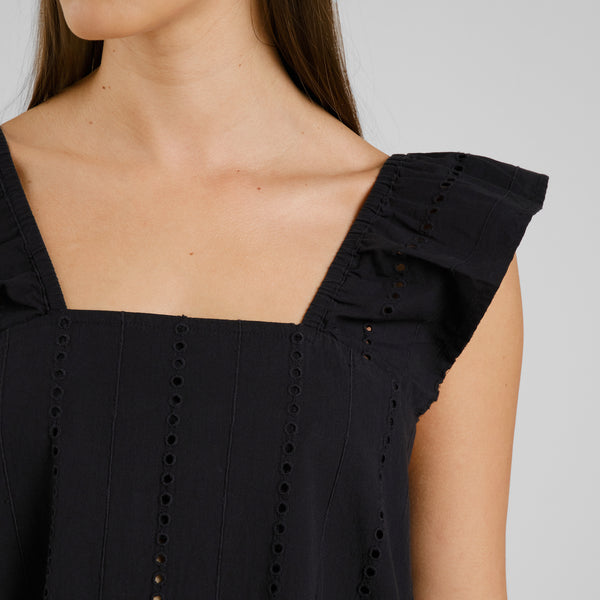 Landsort Schiffli Black Dress