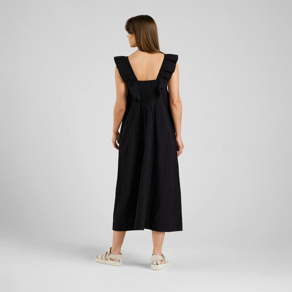 Landsort Schiffli Black Dress