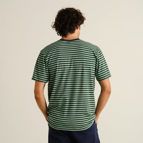 Dark Green & Granite Stripes Stockholm T-shirt