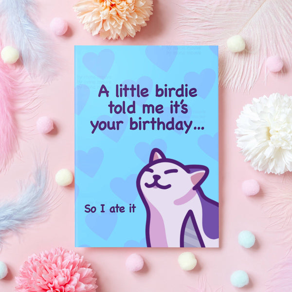 A Little Birdie Birthday Card