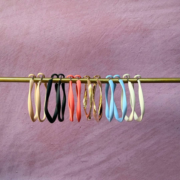Twisty Hoops - Various Colours