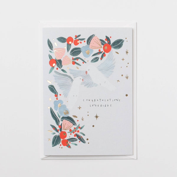 Congratulations Lovebirds Greeting Card