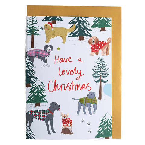 Laura Barnes have a lovely Christmas dogs card