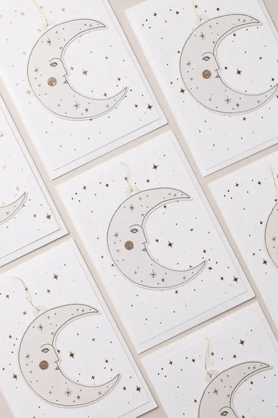 Moonface Papercut Decoration with Postcard and Envelope