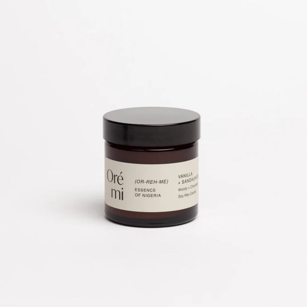 Ore mi vanilla and sandalwood mini candle (60ml)