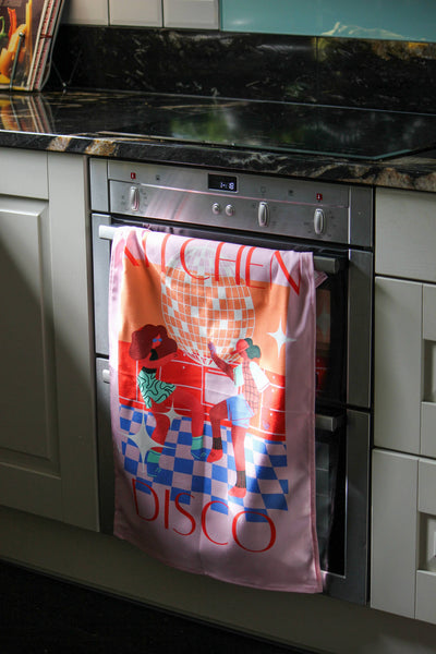 Disco Dancing Tea Towel