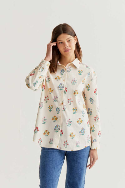 Cream Gardener Print Shirt