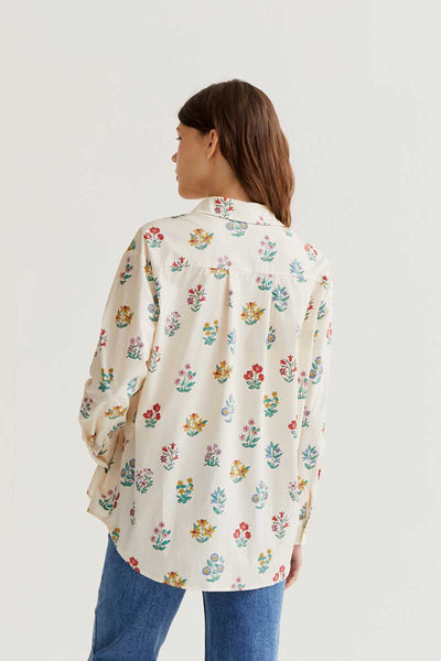 Cream Gardener Print Shirt