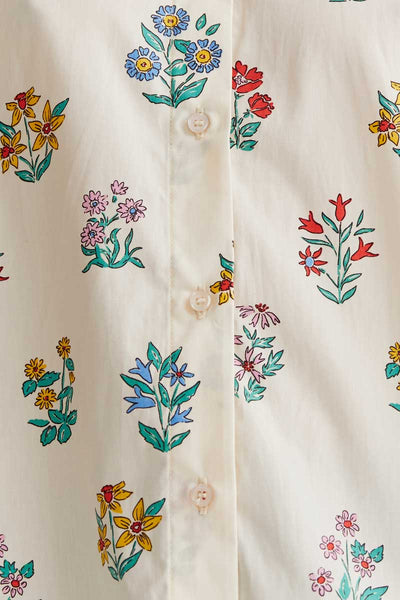 Cream Gardener Print Shirt