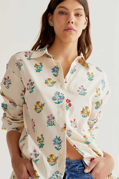 Cream Gardener Print Shirt
