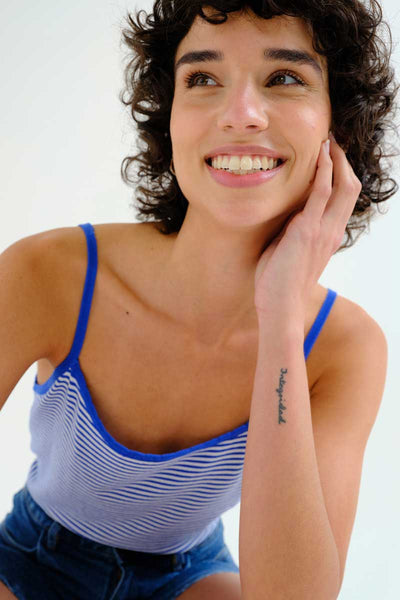 Blue Stripe Top