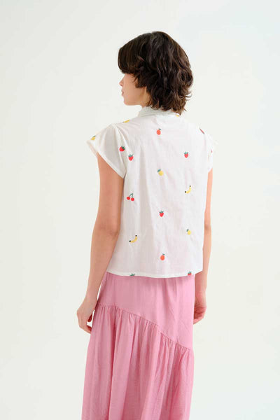 White Fruit Salad Shirt