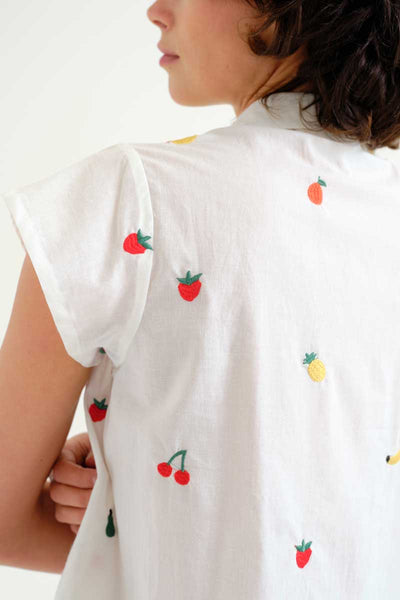 White Fruit Salad Shirt