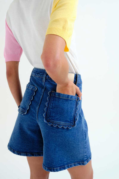 Blue Denim Shorts