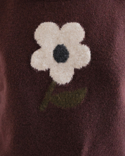 Flower Front Knitted Vest