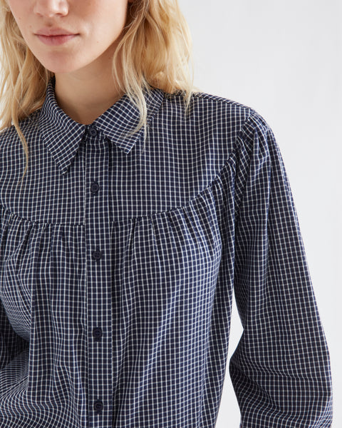 Navy Gingham Shirt