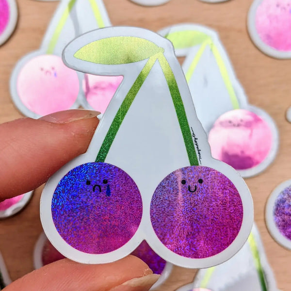 Sad Cherry/Happy Cherry Sticker