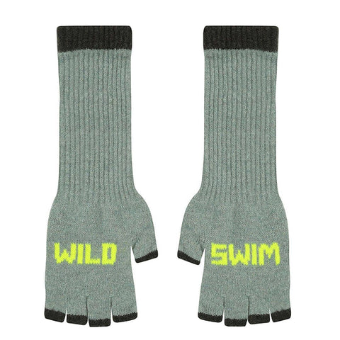 Black & Beech Wild Swim fingerless wool gloves