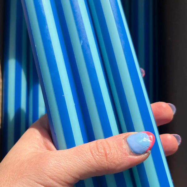 Individual Pinstripe Candle