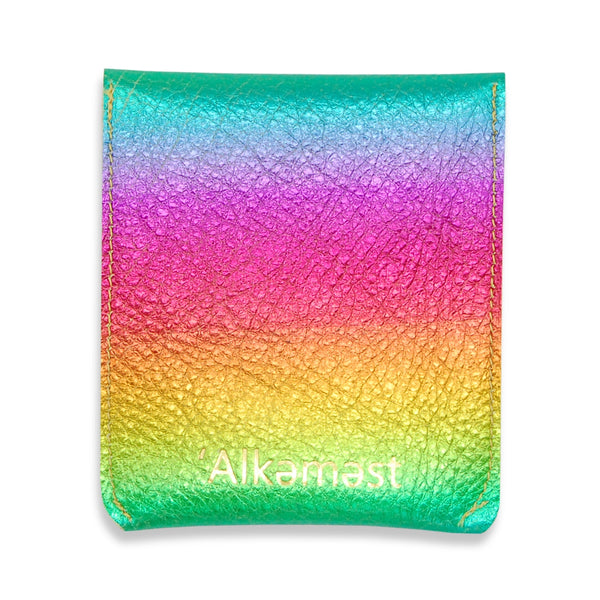 Metallic Rainbow Leather Boob Purse