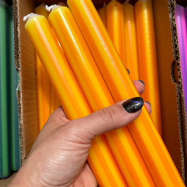 Individual Pinstripe Candle
