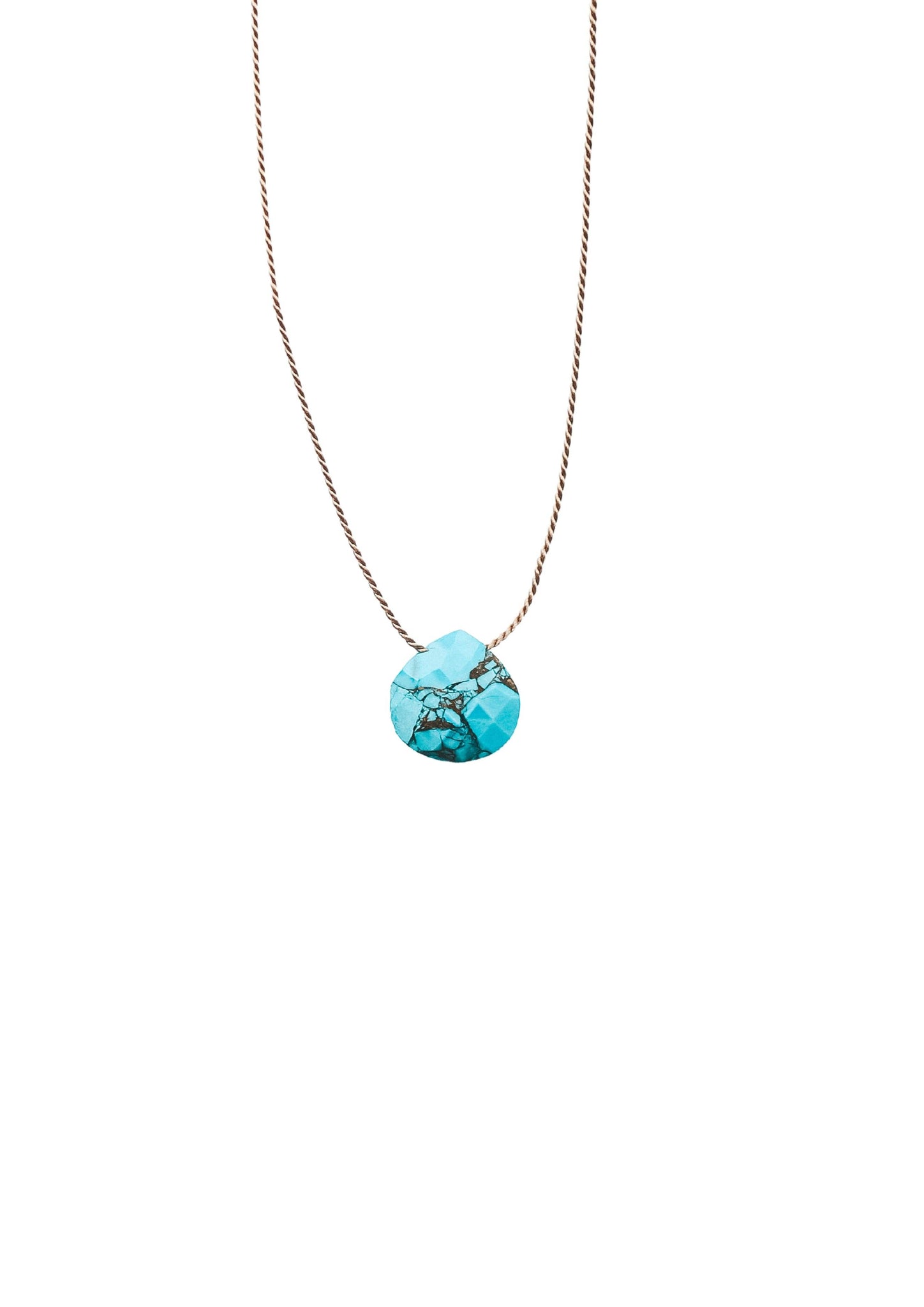 Silk Cord Turquoise Necklace