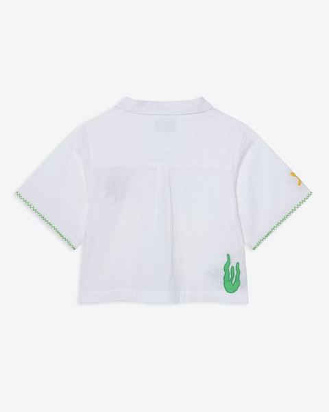 White Applique Etta Shirt