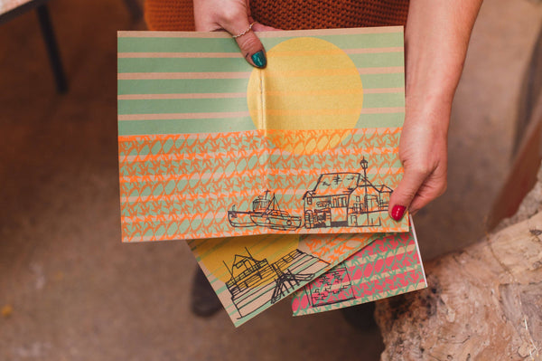 Margate Handprinted A5 Notebook