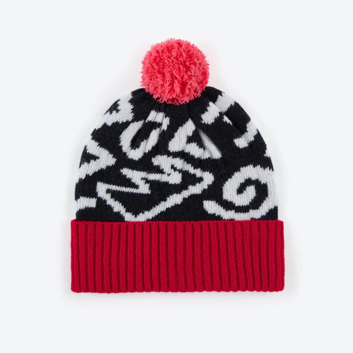 90's Doodle Wool Bobble Hat