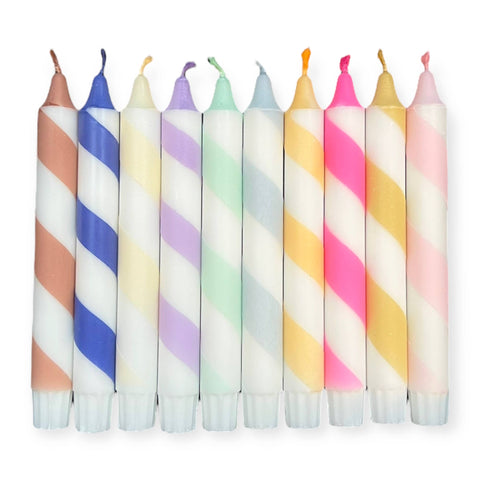 Striped Candle Pairs