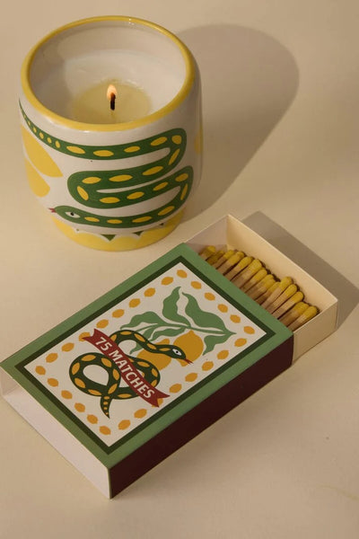 A Dopo Boxed Matches Snake Yellow
