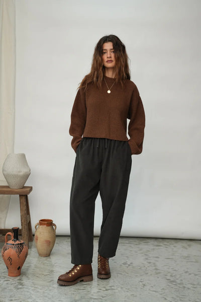 Orla Charcoal Cord Trousers