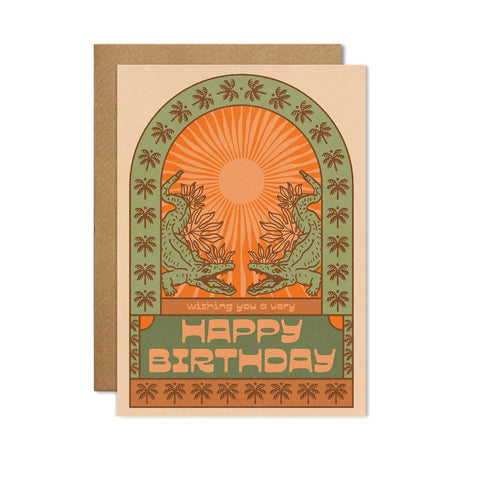 Happy Birthday Alligator Card