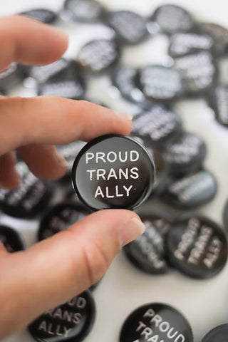 Conscious Euphoria Proud Trans Ally pin badge