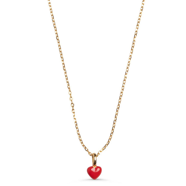 Amore red heart neckace by Enamel Copenhagen